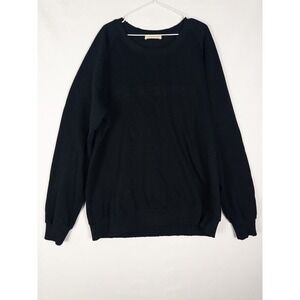 Pierre Balmain Sweatshirt Mens 2XL Black Pullover Spell Out Fleece Cotton Blend